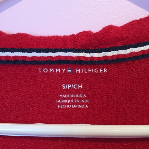 Tommy Hilfiger Elastic Cropped Hoodie Sweatshirt - Picture 5 of 5